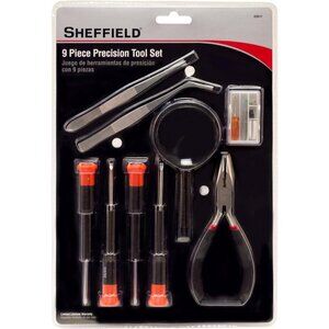 Sheffield 9 Piece Precision Tool Glasses Repair Fix Kit - Mini Tool Kit